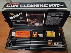 Hoppe’s 9 Gun Cleaning Kit Glass Bottle Black Case Universal Rifle Shotgun New