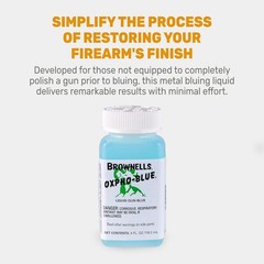 Brownells Oxpho-Blue Liquid Gun Blue, Cold Bluing 4 Fl Oz (Pack of 1), Blue