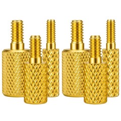 Gun Cleaning Rod Fitting Adapter Set, 5-40 8-32 10-32 3 Types, 2 of Each