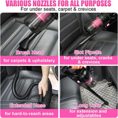 Cordless Car Vacuum Cleaner 8000PA High Power Handheld Kit with Accessories for