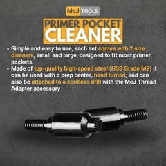 McJ Tools Reloading Primer Pocket Cleaners Large/Small PrimerPocketCleaner