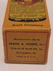 Vintage Hoppe’s No. 9 Nitro Powder Solvent Glass Bottle with Box and Instruction