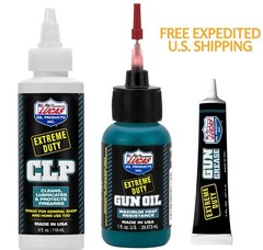LUCAS EXTREME Duty Gun Care 4oz CLP 1oz Grease Tube 1oz Needle Oiler VALUE KIT