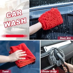 Car Wash Cleaning Kit with Foam Gun Sprayer Detailing Brushes Windshield 16Pcs