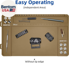 Gun Cleaning Mat, Premium Magnetic Pad with Organizer Parts Tray, Anti-Slip Rubb