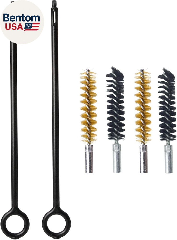2 Set 9Mm Handgun Cleaning Kit Bronze Nylon Bore Brush with Nylon Cleaning Rod