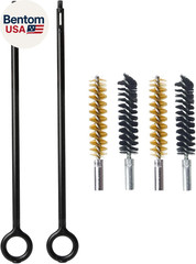 2 Set 9Mm Handgun Cleaning Kit Bronze Nylon Bore Brush with Nylon Cleaning Rod
