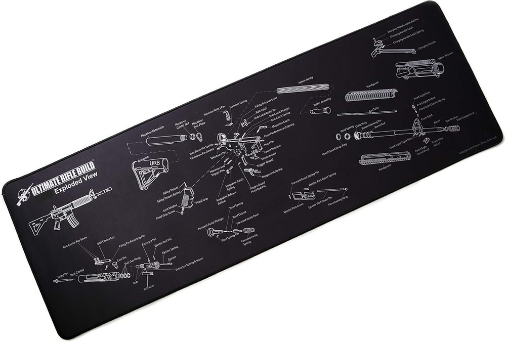 Ultimate Riffle Builder Mat 12″ x 36″ Black Gun Pistol Shotgun