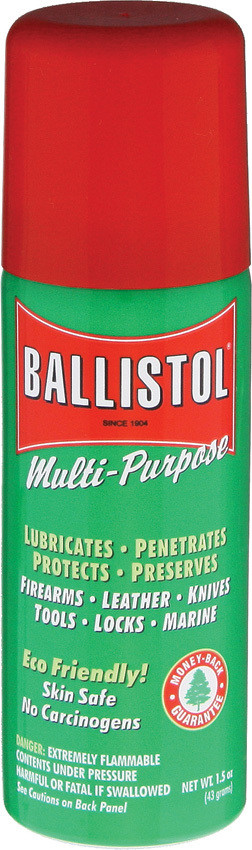 Ballistol Cleaner/Lubricant ORMD Knife 120014 1.5 oz aerosol can. Lubricates, pe
