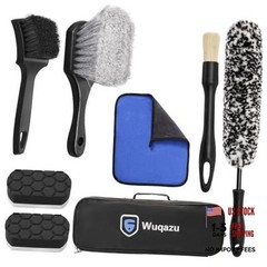 8PCS All-in-One Wheel & Tire Cleaning Kit – 360° Flexible Synthetic Wool 8 PCS