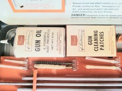 Sears Ted Williams Gun Cleaning Kit In Metal Case All Gauges Rifle Vintage 1960s