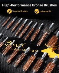 Rifle Gun Cleaning Kit – Complete Set with Rods, Jags, Brushes & Mops for .17 to