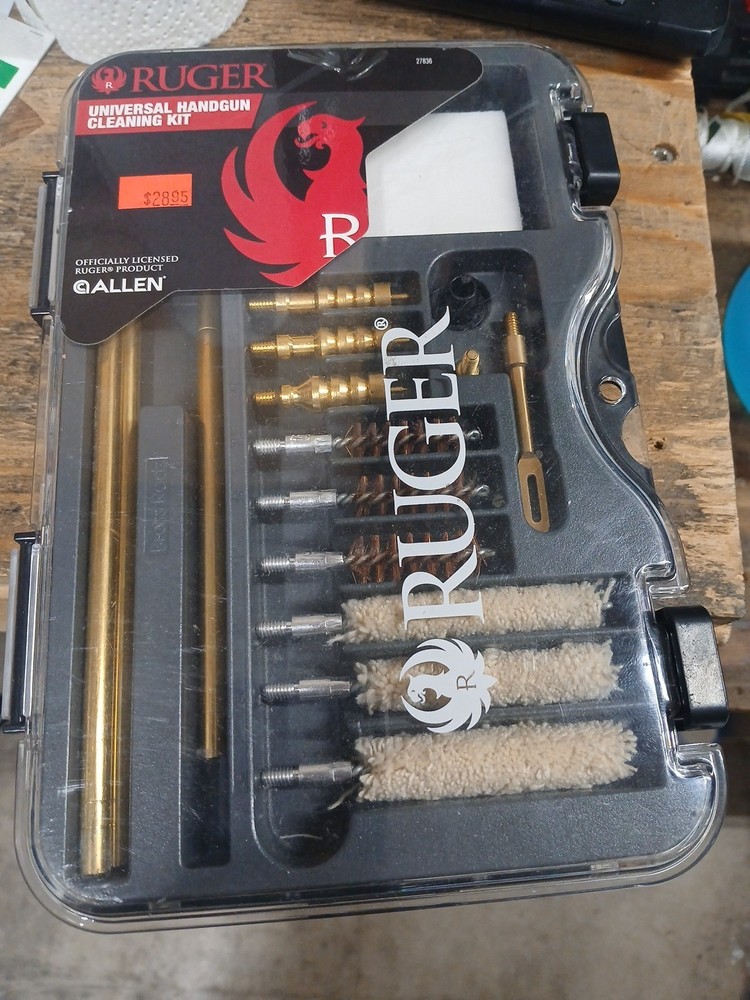 New! Allen Ruger Universal Handgun Cleaning Kit 18 Piece 380ACP to .45ACP 27836