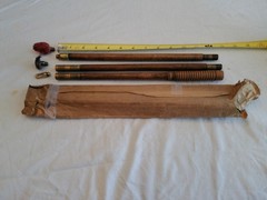 Vintage Eureka #95 3 Shotgun Cleaning Rods w/ 3 Implements, Ortginal Package