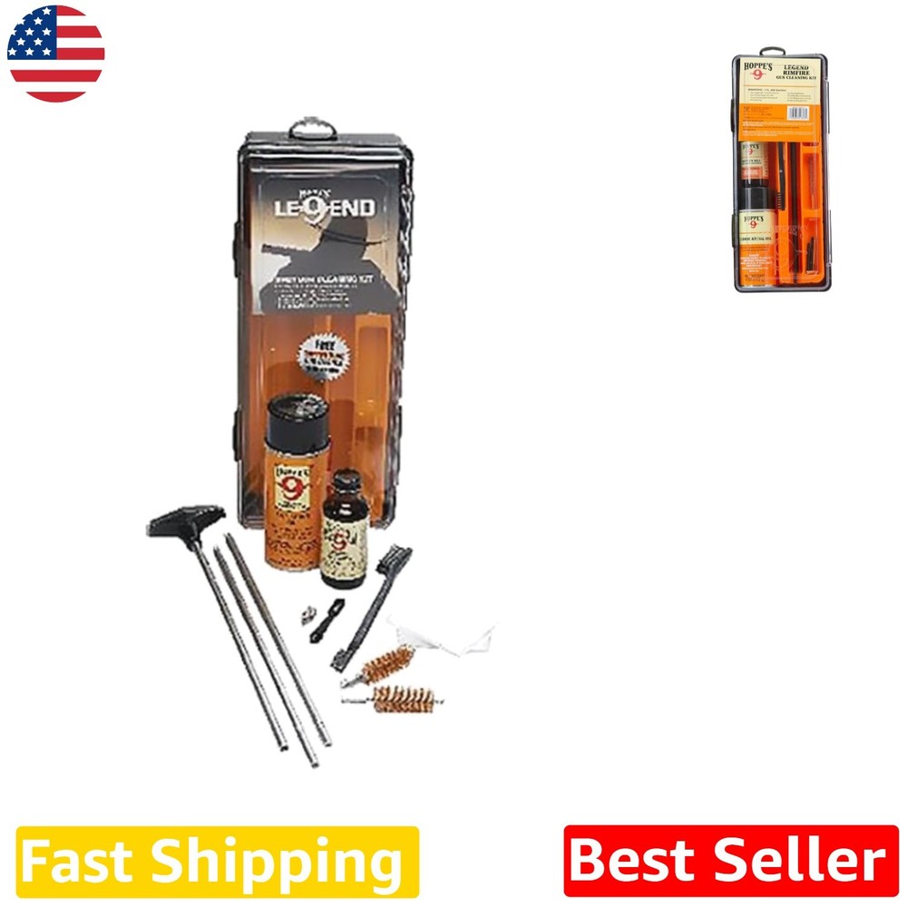 Legend Rimfire Cleaning Kit .17-.22 Caliber Rifles Durable Nylon Brush Oil