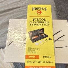 Hoppe’s Pistol Cleaning Kit Yellow With Storage Box for 9mm .357 .380 .38 Cal