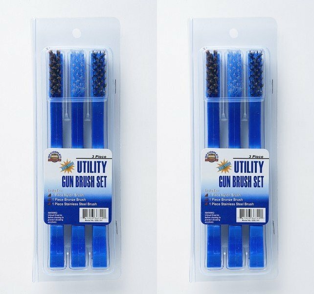(2 PACK) Gunmaster 3 Piece Utility Gun Brush Set — 6 brushes total