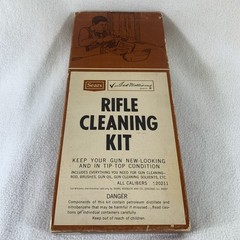 Vintage 1960’s Sears Ted Williams Rifle Cleaning Kit Metal Case
