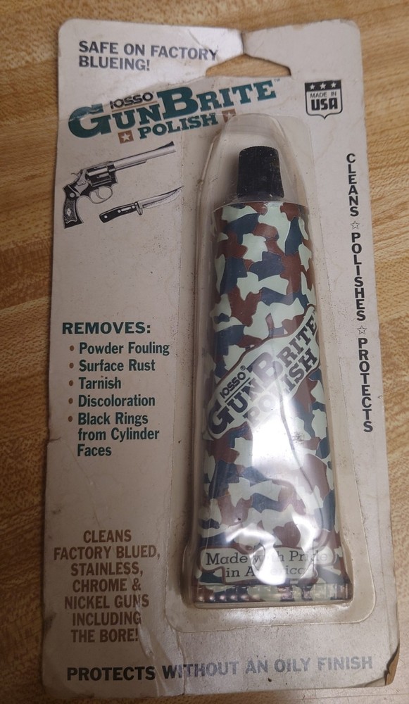 NIP NOS IOSSO PRODUCTS GUNBRITE POLISH NR USA 2OZ TUBE