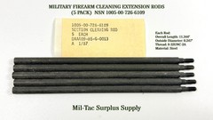 MILITARY FIREARM CLEANING EXTENSION RODS (5 PACK) NSN 1005-00-726-6109