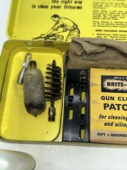 Vintage NOS BRITE-BORE Universal Gun Cleaning Kit in Metal Case / NEW in BOX