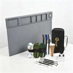 ALL IN 1 Gun Cleaning Supplies Rifle Pistol Shotgun Firearm Cleaning Kit w/ Mat