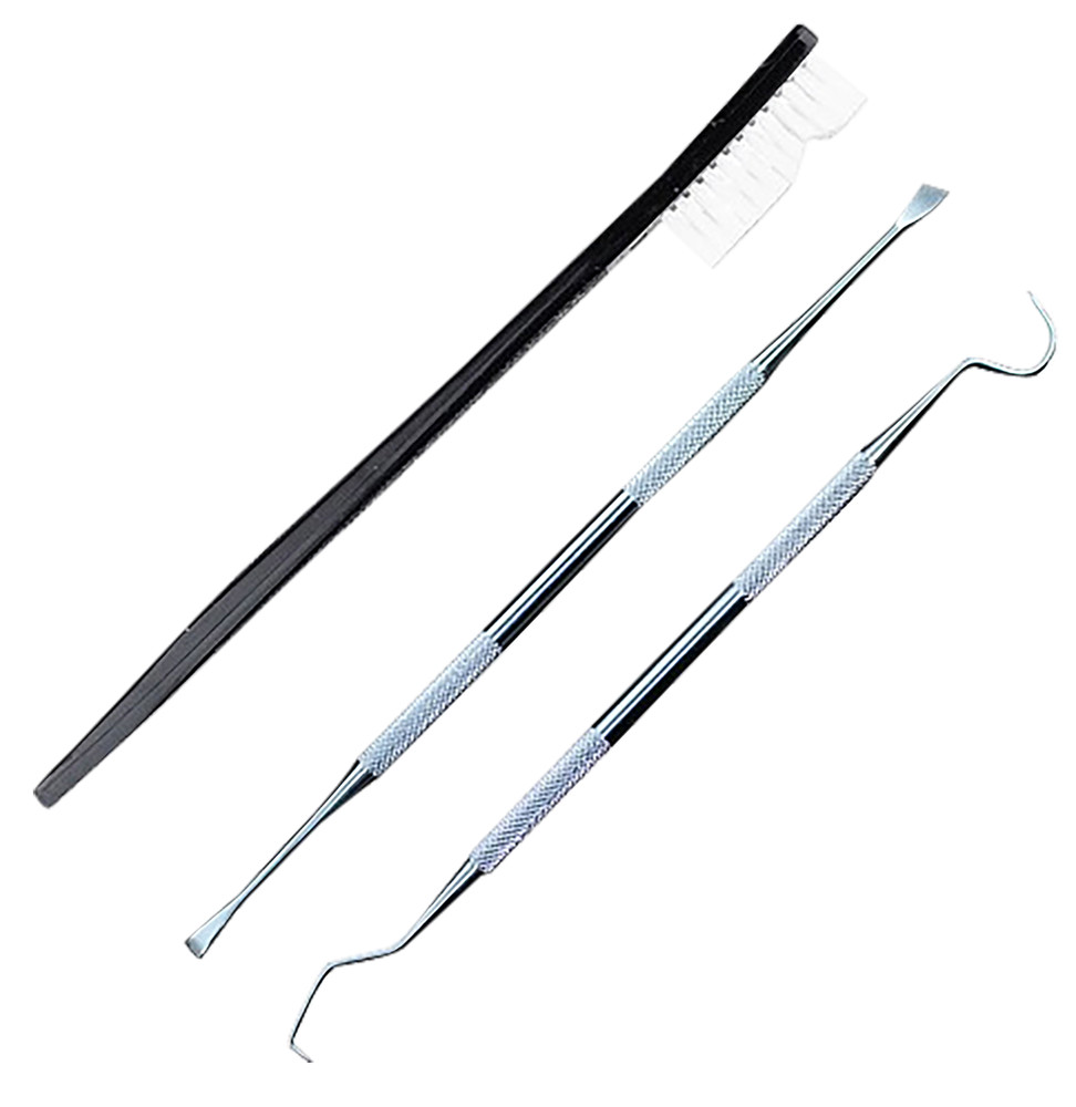 Kleen Bore 3 Piece Stainless Steel Pick & Nylon Utility Brush Tool Set – KBPBSET