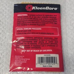 KleenBore Silicone Gun and Reel Cloth 100 Sq In Firearm Cleaning Polish GC-220S