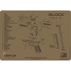 For Glock GEN 5 PREMIUM Cerus Gear Armorers Cleaning Bench Mat FDE