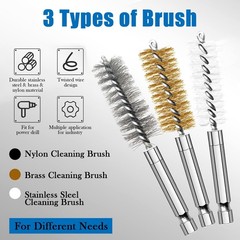 Alloy Steel and Nylon Wire Brush Set – 38-Piece Assortment for Auto and Home Use