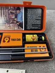Vintage Hoppe’s No. 9 Gun Cleaning Kit Orange Box Rods Oil Solvent USA