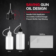 Laziiey Universal Gun Cleaning Kit, Rifle Set with Large, Black