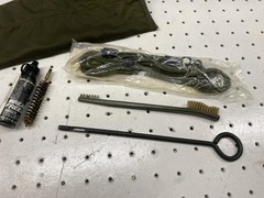 US Military Cleaning Kit Green Bag Brushes Cord Gun Oil Surplus Set