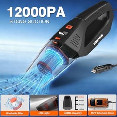 Car Cleaning Kit 19Pcs, Car Interior Detailing Kit with 12000PA High Orange