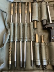 Vintage Swiss Military Gun Rifle Pistol Tool roll up Cleaning Kit army surplus