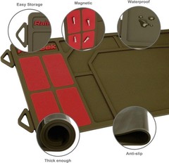 Raiseek Rifle Shotgun Cleaning Mat, Premium Large Magnetic Pad With Organizer Pa