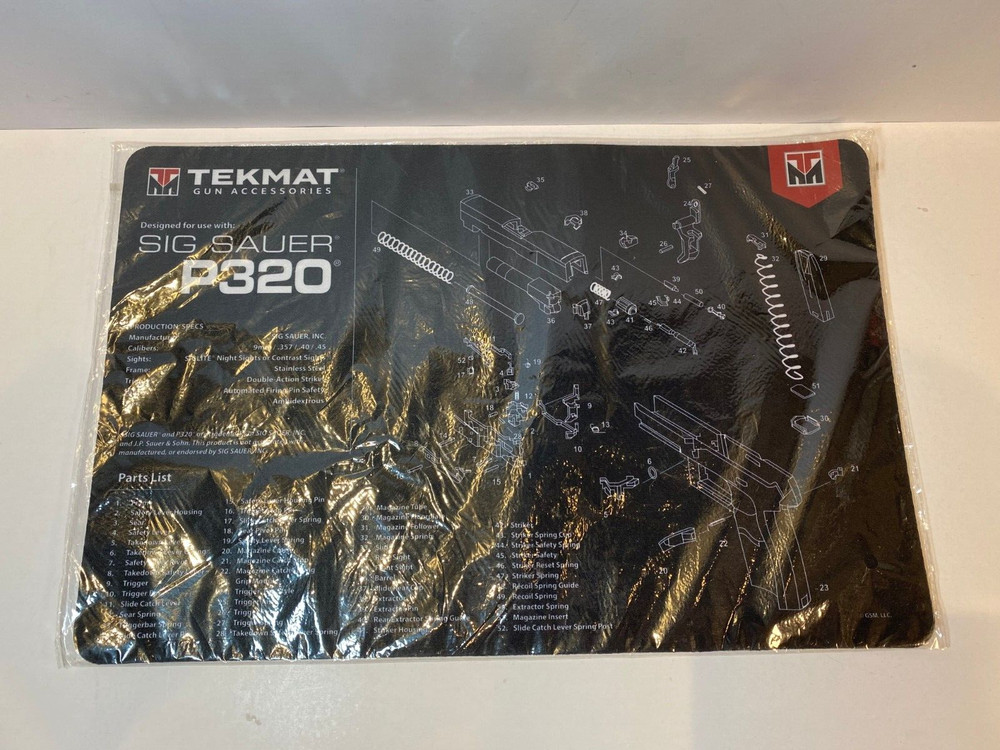 TekMat Cleaning Mat for use with Sig Sauer P320, Black 17″ X 11″