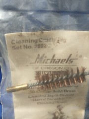 Uncle Mikes Solid Brass .50 Caliber CLEANING JAG & BRUSH #2892-2 BLACK POWDER