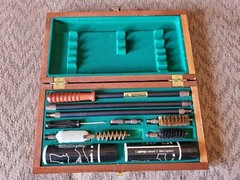 Vintage Aguinaga gun cleaning kit.