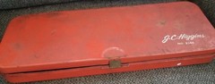 Vintage J C HIGGINS NO. 2140 Gun Cleaning Kit In Metal Box