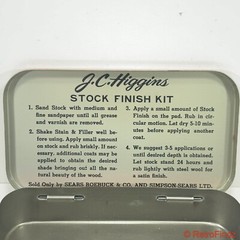 J.C. Higgins Stock Finish Kit # 2118 Sears Roebuck & Co Vintage Tin Case Only