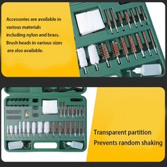 58-Piece Gun Cleaning Kit Brass Rod Set Bore Brushes w/ Case Multi Caliber