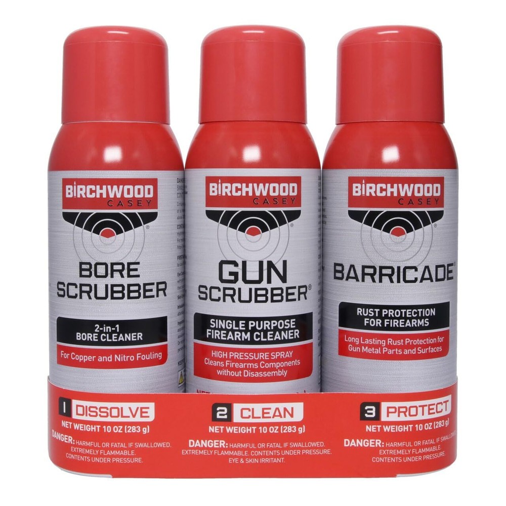 Birchwood Casey 1 2 3 Gun Cleaning Kit Bore Scrubber Gun Scrubber Barricade