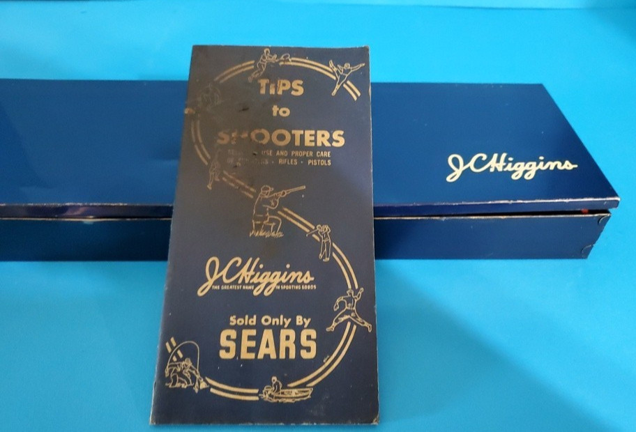 Vintage J.C. Higgins Gun Cleaning Kit with Tip to Shooters Booklet