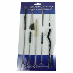 Spray Gun Rifle Pistol Cleaning Brush Set Black White Nylon Tube Nozzles 17PC