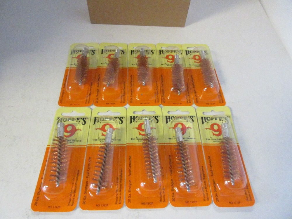 (10 PACK) 1312P Hoppe’s Phosphor Bronze Brush 20 Gauge Shotgun Cleaner