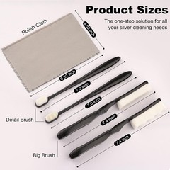 Silver Cleaning Kit – Ultra-Soft Brushes & Polish Cloths for All Jewelry