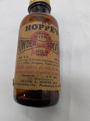 Vintage 1950s Hoppe’s No. 9 Nitro Powder Solvent Glass Bottle EMPTY