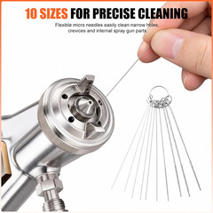 21Pc Spray Cleaning Kit Paint Airbrush Cleaner Set Brushes Needles HVLP Tool