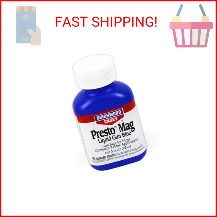 Birchwood Casey Presto Mag Liquid Gun Blue for Steel Complete Reblue Application